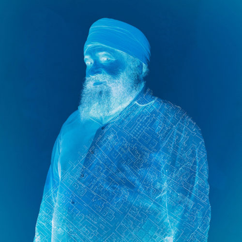 Tommaso Mori, G, 2018, 40x40 cm, cianotipia su carta