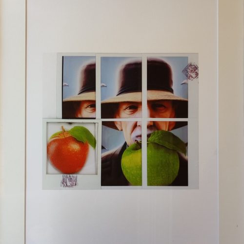 Silvano Peroni, OMAGGIO A MAGRITTE #1, 2023, 48x56 cm, stampa fine art 300 g. numerata e certificata da originale in Polaroid