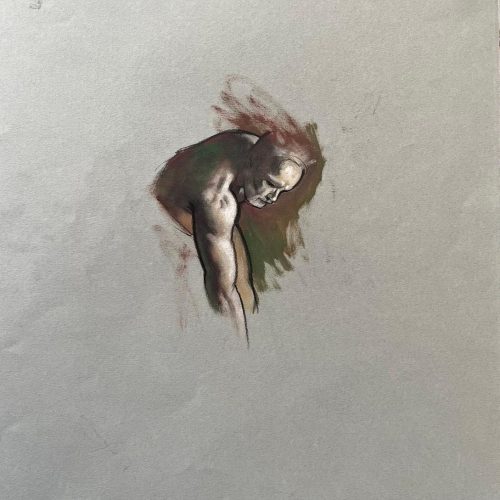 Cinzia Bevilacqua, GIUSEPPE, 2024, 50x43 cm, tecnica mista, grafite olio e matite colorate (TGart-97)