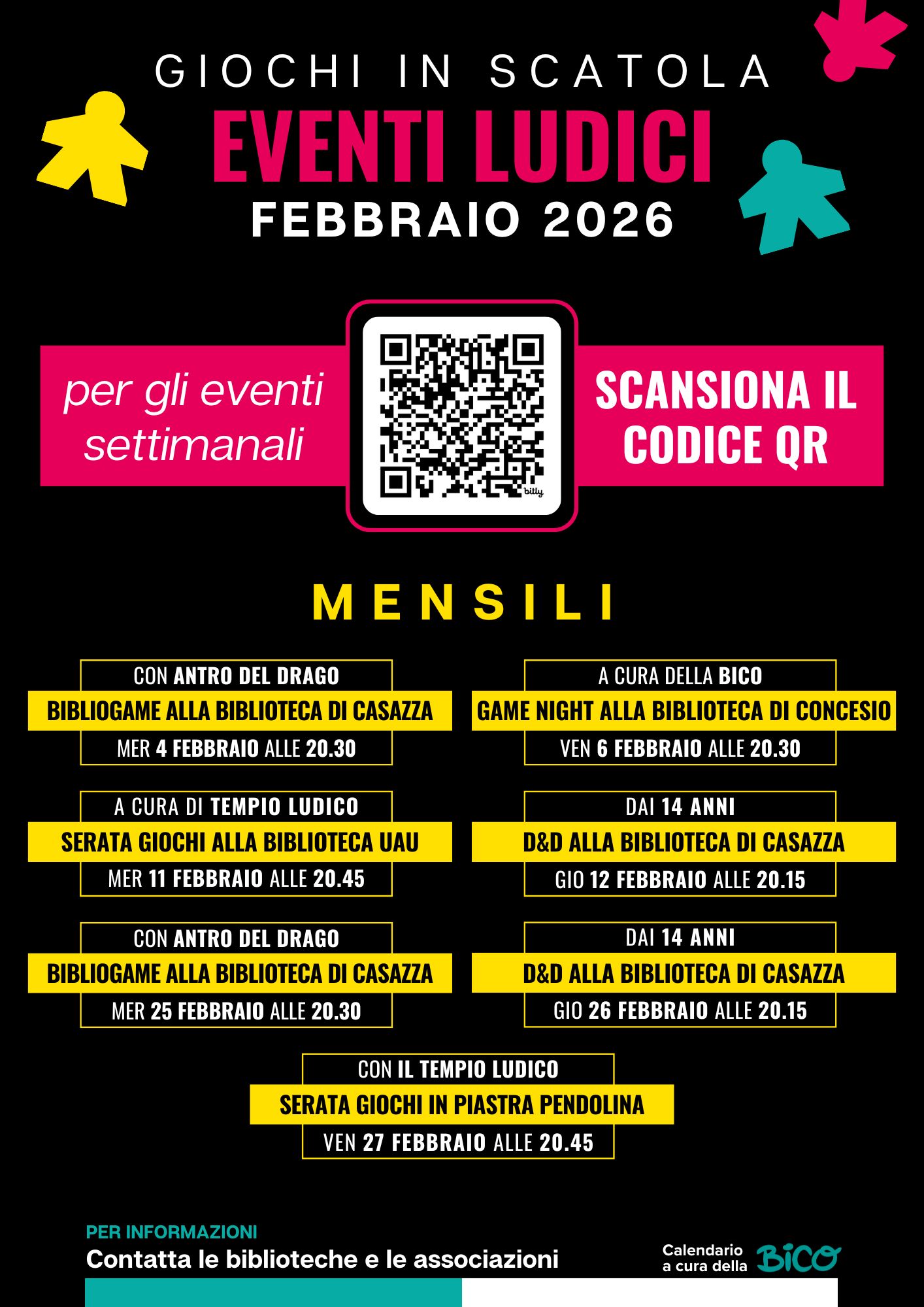 Calendario ludico febbraio