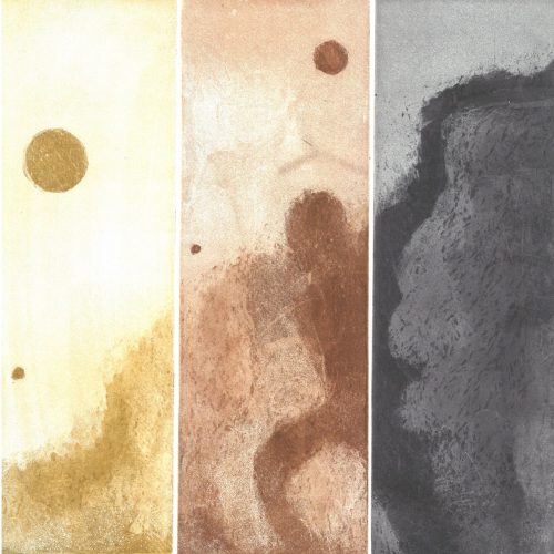 Monica Taini, SILENZIOSO, incisione calcografica: tecnica mista (acquaforte, acquatinta, puntasecca) (TGart-98)